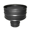 Chapeau anti-intemperie acier noir - Diamètre: 100 mm
