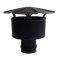 Chapeau anti-intempérie acier noir - Diamètre: 80 mm