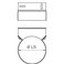 Collier de fixation murale coaxial inox - Diamètre intérieur 125 mm