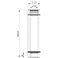 Tuyau coaxial inox - Diamètre int/ext: 80-125 mm - Longueur 50 cm