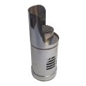 Terminal horizontal coaxial inox - Diamètre int/ext: 80-130 mm