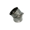 Coude orientable simple paroi inox - Diamètre: 80 mm