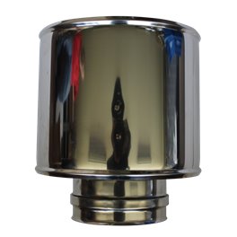 Chapeau anti-intempérie femelle simple paroi inox - Ø 160