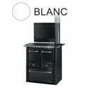 Cuisinière à bois Gaia 138 acier émaillé blanc