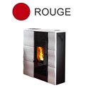 Poêle à pellets canalisable Olga 501 L Slim Céramique rouge