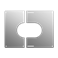 Plaque de finition carrée inox Ø 250 mm