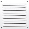 Grille aluminium laquée blanc avec moustiquaire 15x15