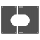Plaque de finition carrée grise Ø 200 mm
