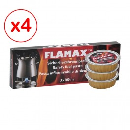 Lot de 4 pâtes à brûler - 4 x 3 x 100 ml