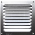 Grille aluminium argent mat avec moustiquaire 25x25 cm