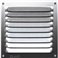 Grille aluminium argent mat avec moustiquaire 25x25 cm