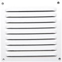 Grille aluminium laquée blanc avec moustiquaire 30x30 cm