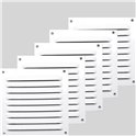 Lot de 5 grilles aluminium laquées blanc avec moustiquaire 10x10 cm - Ep 0,8