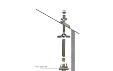 Kit conduit de cheminée intérieur milieu de pièce ø 150 mm - Longueur 6 m -  Inclinaison 30-45° - Toit toute matière (sauf tuile) - 25 mm d'isolation 