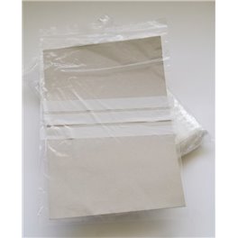 Sachets à fermeture Zip 50 microns 230x320 mm avec bandes à écrire (par 100)