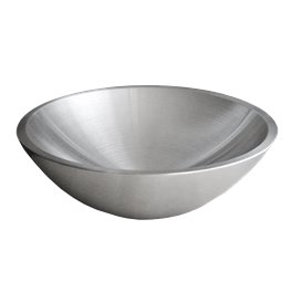 Coupe inox brossé mat, double épaisseur, résistante à la chaleur - Diamètre : 33