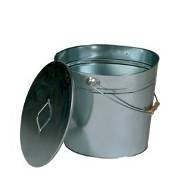 Seau à cendres galvanisé petit modèle - 15 litres Seau à cendres galvanisé petit modèle - 15 litres