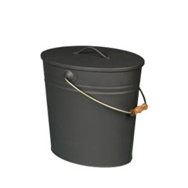 Seau à cendres anthracite petit modèle - 15 litres