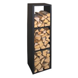 Etagère à bûches en métal noir Etagère à bûches en métal noir